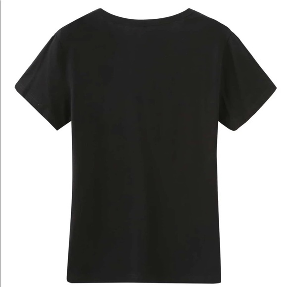 PLUS leopard print black heart print graphic tee - Picture 2 of 3